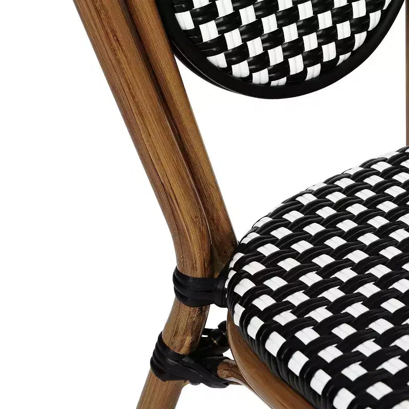 Chaises empilables commerciales en rotin pour intérieur/extérieur
