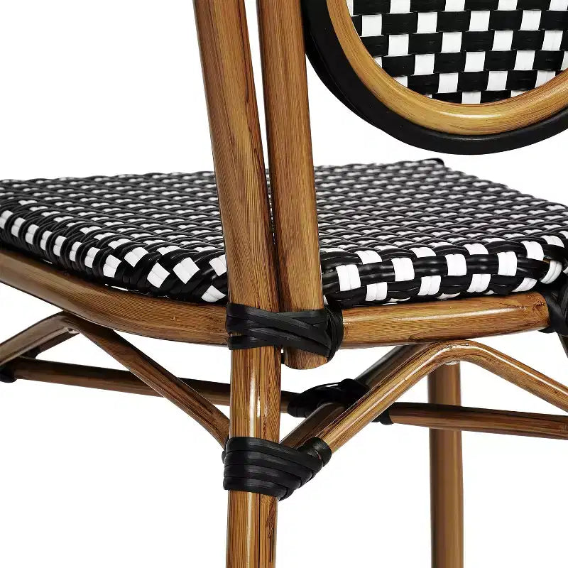 Chaises empilables commerciales en rotin pour intérieur/extérieur