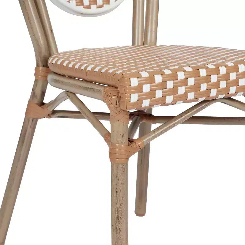 Chaises empilables commerciales en rotin pour intérieur/extérieur