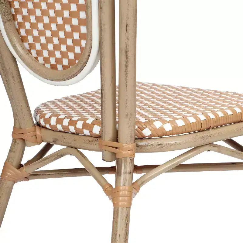 Chaises empilables commerciales en rotin pour intérieur/extérieur