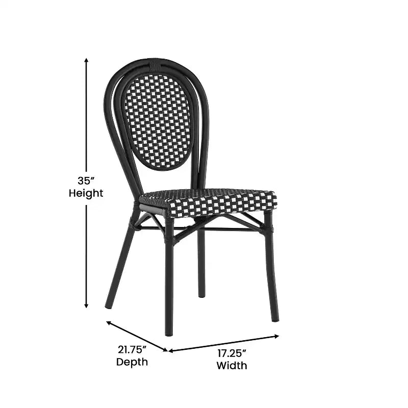 Chaises empilables commerciales en rotin pour intérieur/extérieur