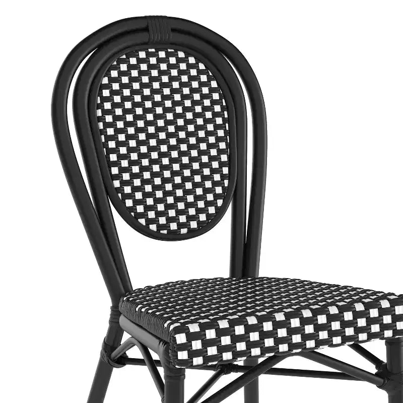 Chaises empilables commerciales en rotin pour intérieur/extérieur