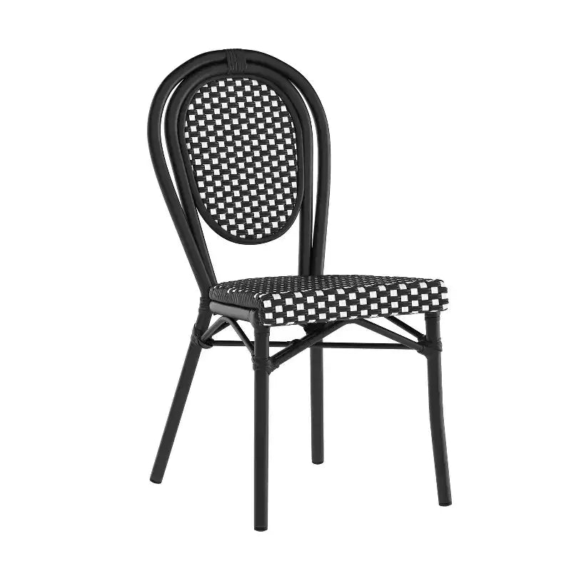 Chaises empilables commerciales en rotin pour intérieur/extérieur
