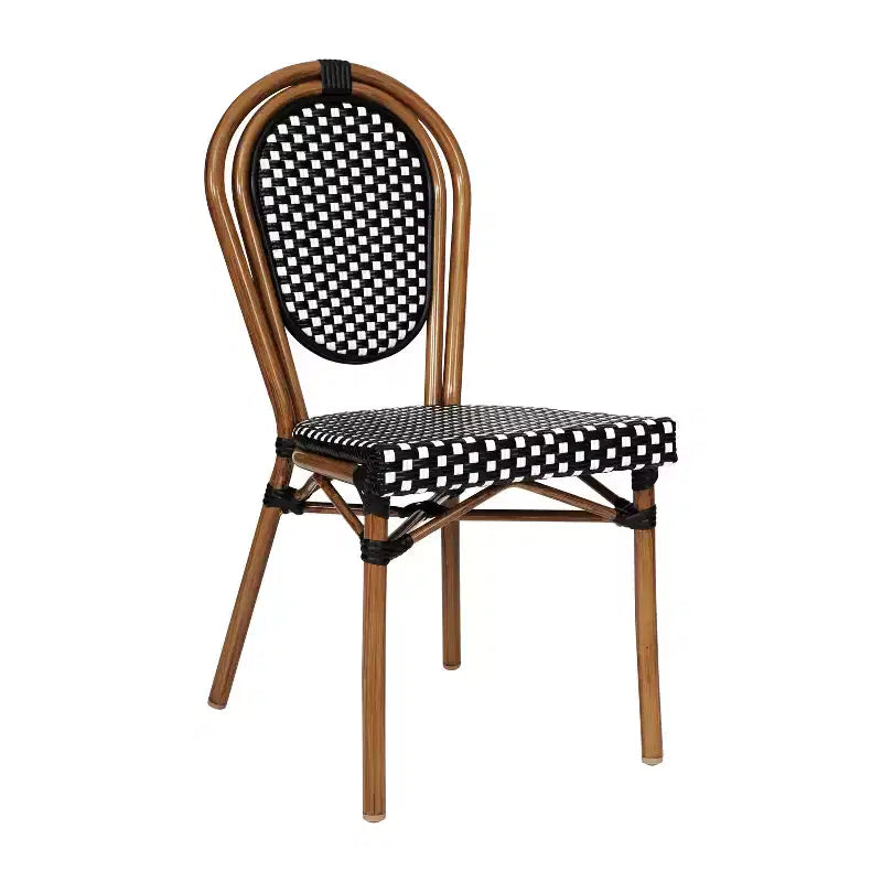 Chaises empilables commerciales en rotin pour intérieur/extérieur