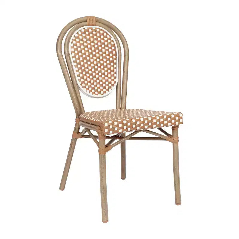 Chaises empilables commerciales en rotin pour intérieur/extérieur