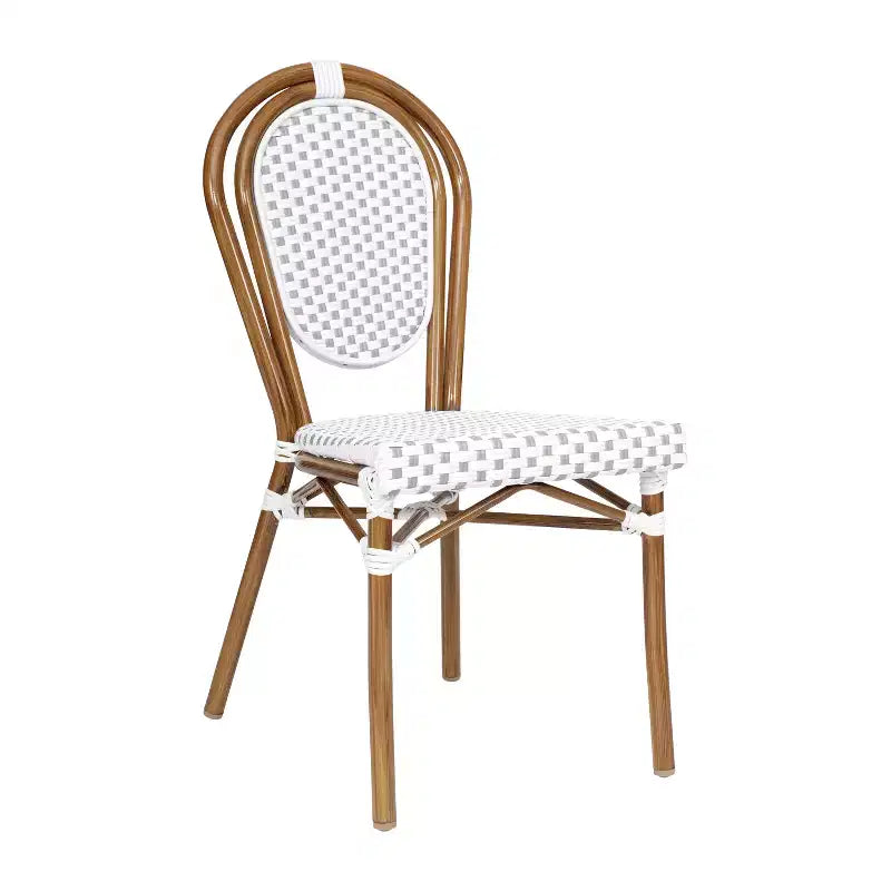 Chaises empilables commerciales en rotin pour intérieur/extérieur