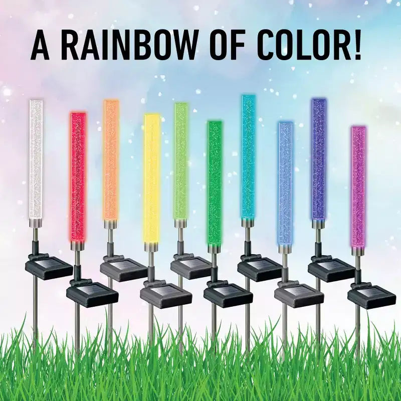 Bâtons solaires lumineux à couleurs changeantes, adaptés aux jardins et aux allées