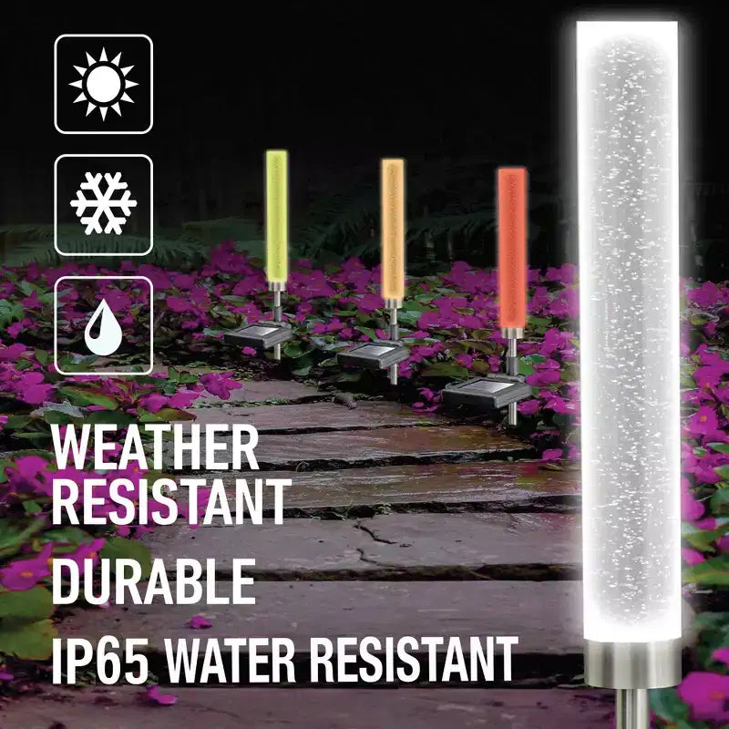 Bâtons solaires lumineux à couleurs changeantes, adaptés aux jardins et aux allées
