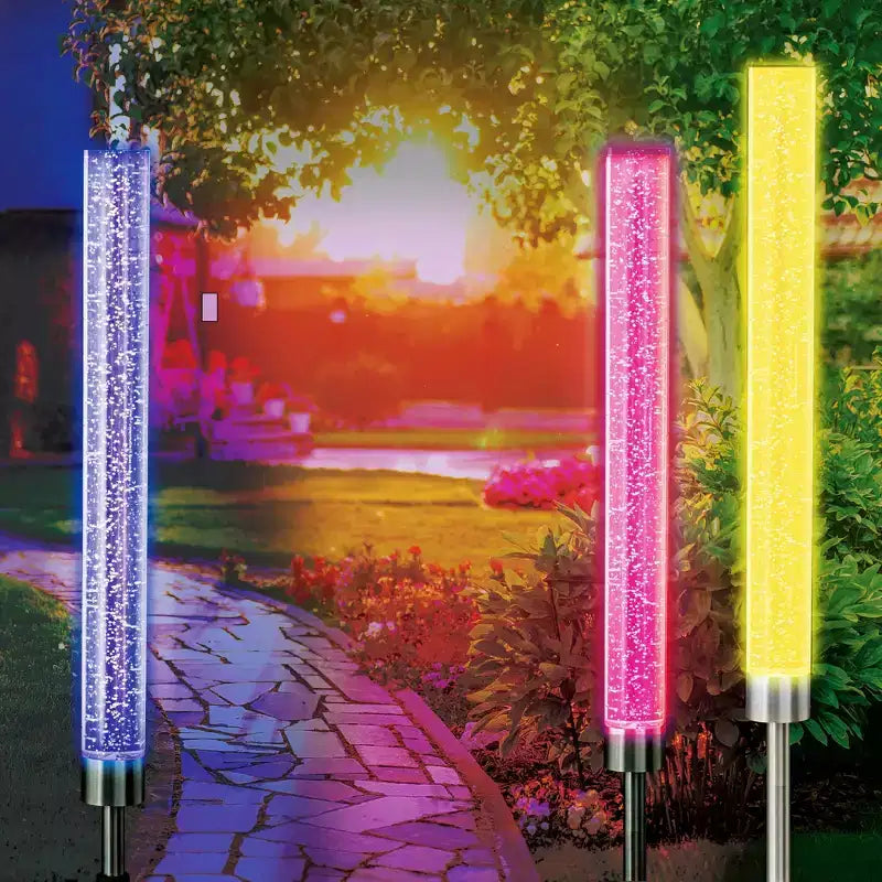 Bâtons solaires lumineux à couleurs changeantes, adaptés aux jardins et aux allées