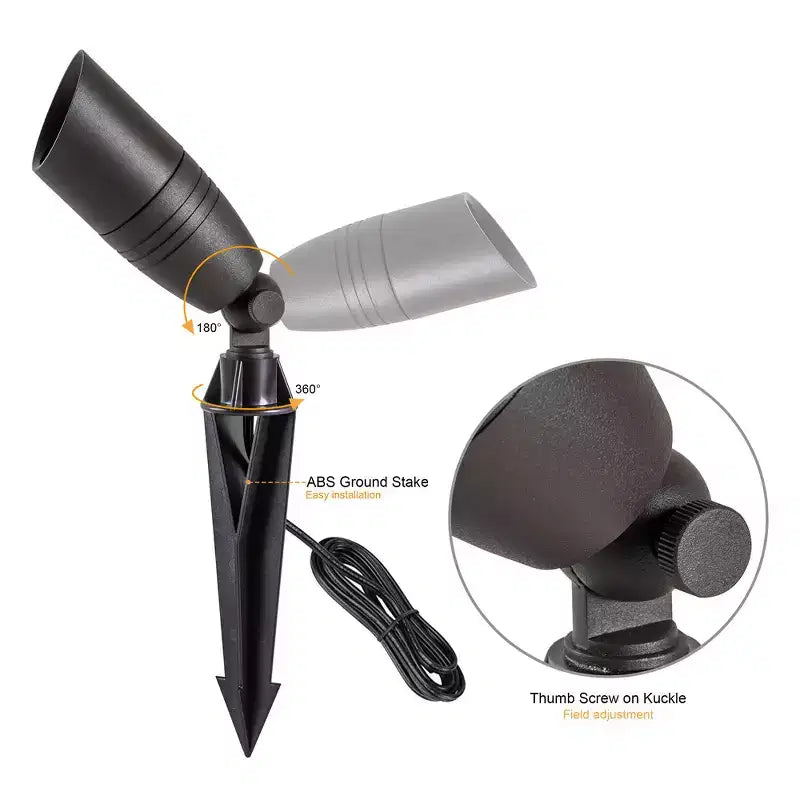 Spot lumineux d'extérieur directionnel bronze foncé (paquet de 4)