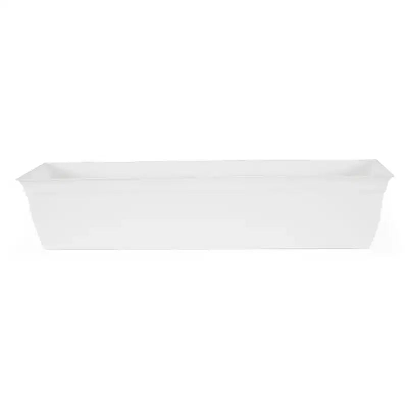 Jardinière décorative de rebord de fenêtre avec plateau amovible, blanche