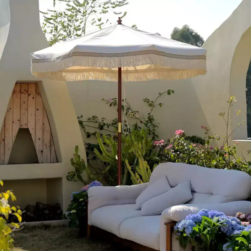 Remplacement de toile de parasol à franges, parasol de jardin extérieur